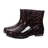 Botas impermeables de media caña para mujer – Fáciles de poner – Elegante estampado floral