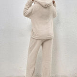 Conjunto de ropa de estar por casa para mujer - Tejido suave y cálido - Comodidad óptima - Estilo elegante e informal