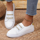 Zapatillas deportivas para mujer - Cómodas sin cordones - Suela antideslizante - Tiras elásticas ajustables