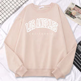 Sudadera oversize para mujer – algodón – estampado gráfico – cuello redondo – corte holgado