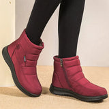 Botines de mujer – Suela acolchada hidrófuga – Forro cálido – Suela antideslizante – Cremallera lateral