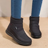 Botines de mujer – Suela acolchada hidrófuga – Forro cálido – Suela antideslizante – Cremallera lateral