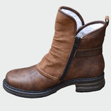 Botas de cuero de invierno para comodidad diaria
