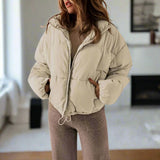 Chaqueta acolchada elegante, cómoda, versátil y acogedora para mujer.