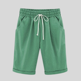Laura - Shorts de algodón cómodos con cintura con cordón