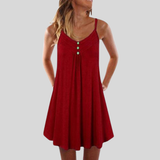 Kelly - Vestido cómodo de algodón con botones