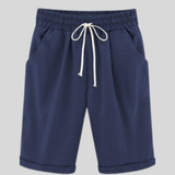Laura - Shorts de algodón cómodos con cintura con cordón
