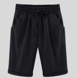 Laura - Shorts de algodón cómodos con cintura con cordón