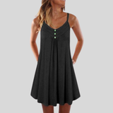 Kelly - Vestido cómodo de algodón con botones