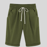 Laura - Shorts de algodón cómodos con cintura con cordón
