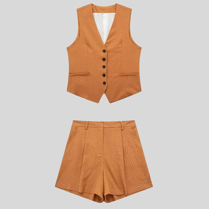 Thea - Conjunto casual de verano en algodón suave