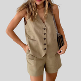 Thea - Conjunto casual de verano en algodón suave