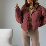 Chaqueta acolchada elegante, cómoda, versátil y acogedora para mujer.