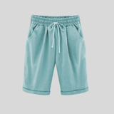Laura - Shorts de algodón cómodos con cintura con cordón