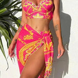 Bañador push-up bohemio con vestido - Elegante y cómodo