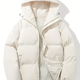 Chaqueta con capucha para mujer – Corte extragrande – Acolchado cálido – Cortavientos informal