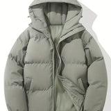 Chaqueta con capucha para mujer – Corte extragrande – Acolchado cálido – Cortavientos informal