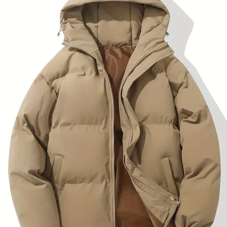 Chaqueta con capucha para mujer – Corte extragrande – Acolchado cálido – Cortavientos informal