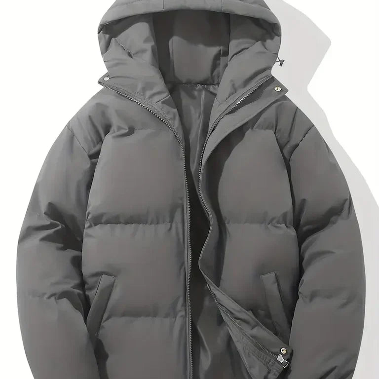 Chaqueta con capucha para mujer – Corte extragrande – Acolchado cálido – Cortavientos informal