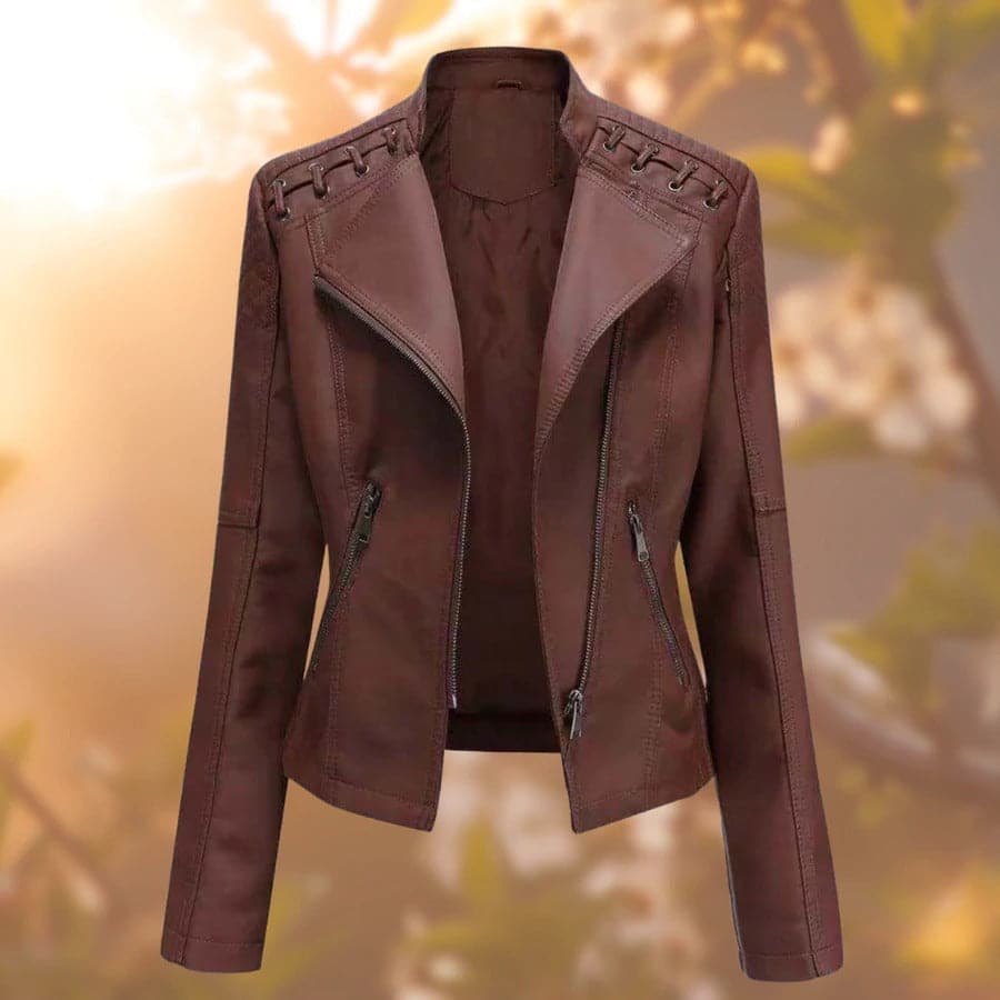 Chaqueta de cuero entallada Olivia | Chaqueta elegante