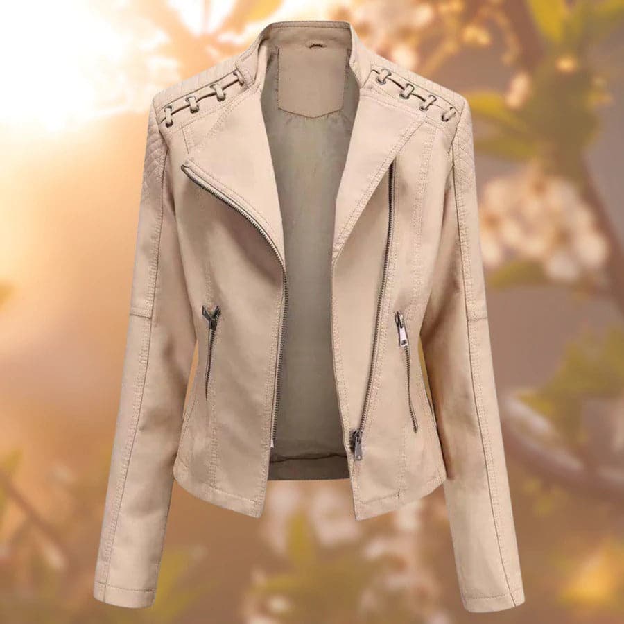 Chaqueta de cuero entallada Olivia | Chaqueta elegante