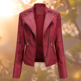 Chaqueta de cuero entallada Olivia | Chaqueta elegante