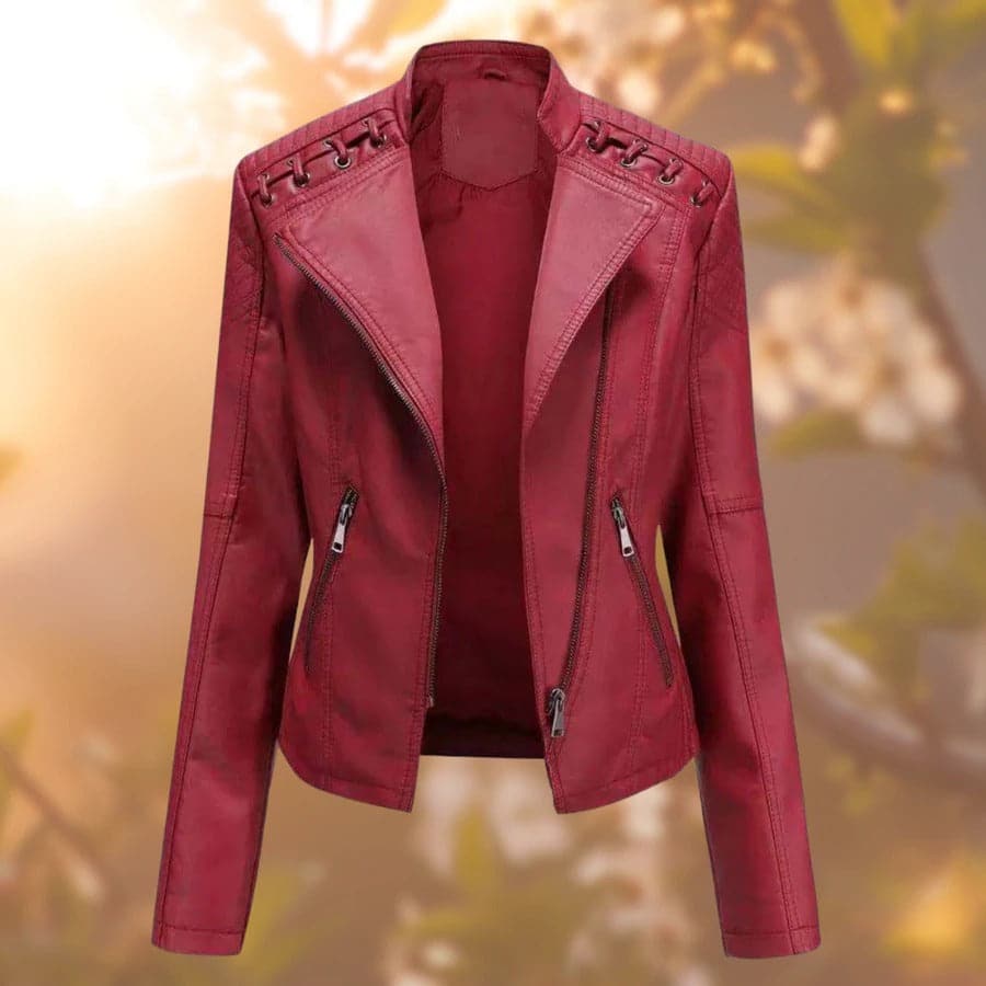 Chaqueta de cuero entallada Olivia | Chaqueta elegante
