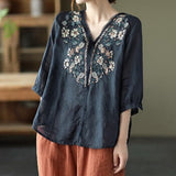 Oro - Blusa bordada de alta calidad