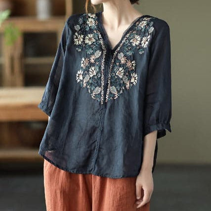 Oro - Blusa bordada de alta calidad