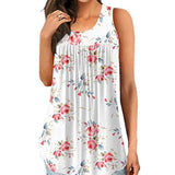 Britt - Blusa sin mangas con hermosos estampados florales