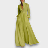 Serena - Vestido Maxi con Botones Frontal Fluidos