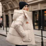 Chaqueta de invierno acolchada para mujer, cómoda, elegante y duradera.