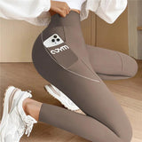 Leggings deportivos largos para mujer: cintura alta, elásticos y transpirables.