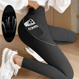 Leggings deportivos largos para mujer: cintura alta, elásticos y transpirables.