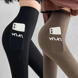 Leggings deportivos largos para mujer: cintura alta, elásticos y transpirables.