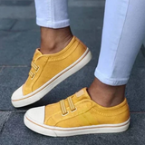 Zapatillas sin cordones para mujer - Cómodas - Lona transpirable - Suela de goma