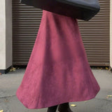 Falda larga trapecio en ante