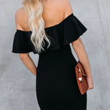 Un asunto con estilo: elegante y encantador vestido midi con volantes