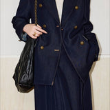 Blazer de sarga cruzado
