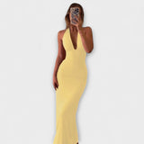 Vestido Gala Suave Sin Espalda
