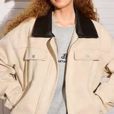 Chaqueta informal de ante con parches