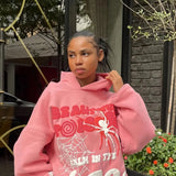 Sudadera con capucha y bolsillo estilo hip-hop streetwear