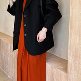 Blazer vintage casual con mangas largas
