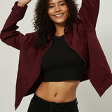 Chaqueta casual con cuello con cremallera