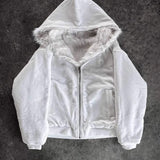 Sudadera minimalista con capucha de doble capa