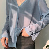 Chaleco de punto ligero con cuello en V