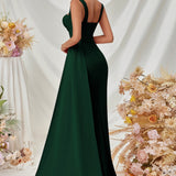 Vestido de noche maxi sexy ajustado con abertura