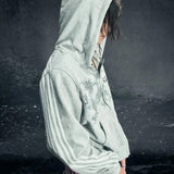 Sudadera con capucha y cremallera retro de Harajuku