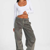 Pantalones cargo vintage holgados con piernas rectas