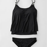 Tankini para mujer – Corte holgado – Tirantes ajustables – Tejido transpirable y fluido